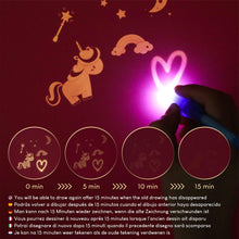Carica l'immagine nel visualizzatore di Gallery, BONNYCO Lavagna Luminosa per Bambini Rosa A4 e A5, 6 Stencil e 2 Penne Spia