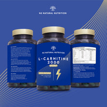 Carica l'immagine nel visualizzatore di Gallery, L CARNITINA 2000, 150 Capsule 75 giorni. Integratore di aminoacidi. Certificato VEGANO. CE. N2 Natural Nutrition