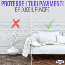 Carica l'immagine nel visualizzatore di Gallery, Filzada® 8x Piedini per Mobili Autoadesivi Teflon 70x19 mm - Scivoli PTFE