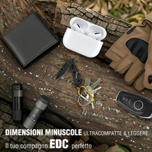 Carica l'immagine nel visualizzatore di Gallery, FLISSA Coltellino Tascabile Mini Nero, 6,5cm Coltello Pieghevole EDC