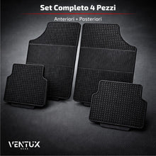 Carica l'immagine nel visualizzatore di Gallery, Tappetini Auto Universali in Gomma GripFeel – Set 4 Pezzi – Antiscivolo, Lavabili, Sagomabili – Nero – Anteriori 61x45 c
