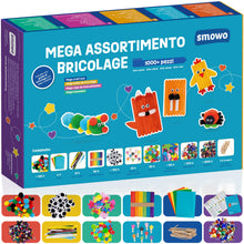 Carica l'immagine nel visualizzatore di Gallery, Smowo® Kit Lavoretti Creativi per Bambini - Grande Set di Bricolage con Scovolini e Materiale Vari, Ideale per Ragazze e