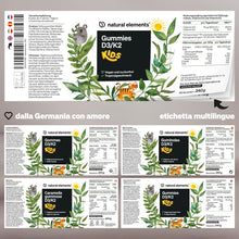 Carica l'immagine nel visualizzatore di Gallery, Caramelle gommose di vitamina D3 K2 KIDS – Vitamine bambini 120 Gummies – gusto tropicale – vegane, senza zucchero – pro