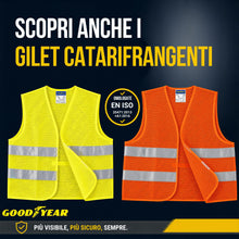 Carica l'immagine nel visualizzatore di Gallery, Goodyear Bretelle Rifrangenti Alta Visibilità, Omologate EN ISO 20471:2013+A1:2016, Catarifrangente Giallo, Taglia unica