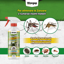 Carica l'immagine nel visualizzatore di Gallery, Insetticida Spray AntiZanzare Giardino e Casa, Azione Forte e Rapida per Interno ed Esterno, Con Geraniolo Repellente Za