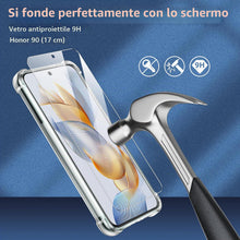 Carica l'immagine nel visualizzatore di Gallery, Vauki Cover per Honor 90, con 2 Pezzi Pellicola in Vetro Temperato, Custodia Flessibile in Silicone Trasparente Antiurto