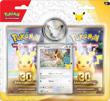 Carica l'immagine nel visualizzatore di Gallery, Pokémon: confezione da due buste dell’espansione 30° Anniversario del GCC Pokémon (1 carta olografica, 1 moneta e 2 bust