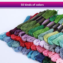 Carica l'immagine nel visualizzatore di Gallery, Romon 50 Colori Fili da Ricamo, Fili da Ricamo con Accessori per Amicizia Braccialetti Mestieri, Fili Punto Croce per Maglieria Punto Croce, 8m (50 Colori)