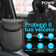 Carica l'immagine nel visualizzatore di Gallery, POWR 2 Sacchetti Schermati per Chiavi Auto con blocco RFID