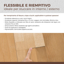 Carica l'immagine nel visualizzatore di Gallery, Stucco per Legno Pronto all’Uso – Aguaplast Woodfiller Colore Noce Scuro 1 kg - Fibrorinforzato – Riempitivo per Buchi e