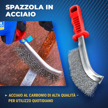 Carica l'immagine nel visualizzatore di Gallery, S&amp;R Set 3 Spazzole Manuali Inox Carbonio e Ottone 265mm