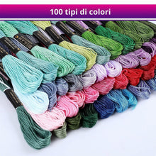 Carica l'immagine nel visualizzatore di Gallery, Romon 100 Colori Fili da Ricamo, Fili da Ricamo con Accessori per Amicizia Braccialetti Mestieri, Fili Punto Croce per Maglieria Punto Croce, 8m (100 Colori)