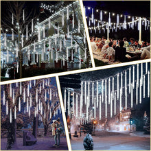 Carica l'immagine nel visualizzatore di Gallery, Solari Luci Della Pioggia di Meteore, 11.8 Inch 10 Tubi Impermeabili Catena Luminosa Luci LED Fairy String Lights per Gi