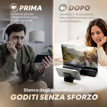Carica l'immagine nel visualizzatore di Gallery, Lente Ingrandimento Smartphone 16'' con Altoparlanti Bluetooth