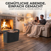 Carica l'immagine nel visualizzatore di Gallery, Rubberneck Cesto per tronchi L in feltro grigio antracite 54 x 39 x 30 cm