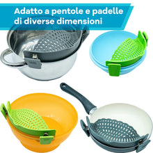 Carica l'immagine nel visualizzatore di Gallery, Netrox Scolapasta Silicone con Clip per Pentole, Ciotole, Accessorio Cucina