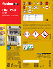 Carica l'immagine nel visualizzatore di Gallery, Fischer Bi-Pack Tassello Chimico FIS P PLUS 300 T, Ancorante Resina Poliestere per Fissaggio Tende da Sole, Antenna tv, 
