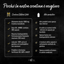 Carica l'immagine nel visualizzatore di Gallery, Creatina 5000 Mega Caps, stimolante per l'allenamento, 5000 mg di creatina monoidrato per dose giornaliera, 300 capsule,