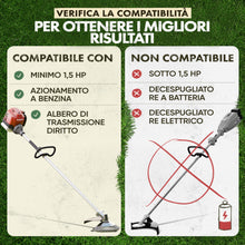 Carica l'immagine nel visualizzatore di Gallery, Spazzola Erbacce per Decespugliatore, Acciaio, Adattatore Universale