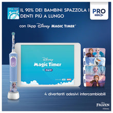 Carica l'immagine nel visualizzatore di Gallery, Oral-B Spazzolino Elettrico Ricaricabile Pro Kids Frozen, 1 Testina, per Bambini da 3 Anni in Su, 1 Spazzolino