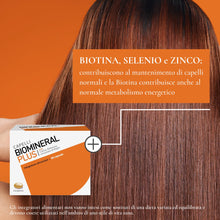 Carica l'immagine nel visualizzatore di Gallery, Biomineral Plus Capelli, 60 Compresse, Integratore per Capelli con Cistina, Metionina, Biotina ed estratto di Miglio