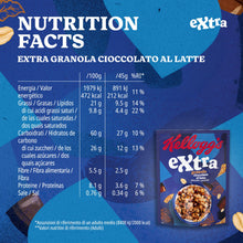 Carica l'immagine nel visualizzatore di Gallery, Kellogg's Extra Granola Cereali Cioccolato al Latte 375g