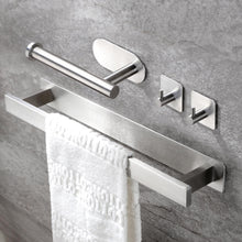 Carica l'immagine nel visualizzatore di Gallery, ZUNTO Porta Asciugamani Bagno + Porta Carta Igienica + 2 PZ Ganci Adesivi
