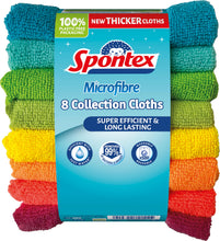 Carica l'immagine nel visualizzatore di Gallery, SPONTEX - Collezione in microfibra - Microfibre multiuso - 8 microfibre