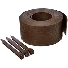 Carica l'immagine nel visualizzatore di Gallery, Amazon Basics Bordura per aiuole con 10 picchetti, 13 cm/5 pollici x 12 m/40 piedi, Marrone