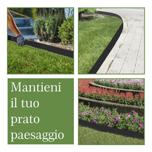 Carica l'immagine nel visualizzatore di Gallery, GARDENIX TapeBORDER - Bordo flessibile per aiuole in plastica, lunghezza 10 m, altezza 14 cm, colore nero
