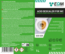 Carica l'immagine nel visualizzatore di Gallery, EQM - ECO-223 - Disincrostante WC Acido 1L - Anticalcare &amp; Ruggine