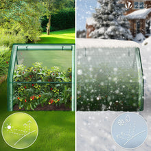 Carica l'immagine nel visualizzatore di Gallery, VOUNOT® Mini Serra da Giardino a Tetto a Punta 180x90x90cm, con 2 Finestre Laterali Avvolgibili, Copertura in PE Rinforz