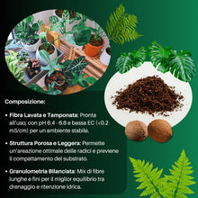 Carica l'immagine nel visualizzatore di Gallery, GebEarth® | Fibra di Cocco per Piante 100% Naturale【1L】 | Lavata e Tamponata | Fibra di cocco Universale per Piante in V
