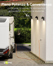Carica l'immagine nel visualizzatore di Gallery, goobay Cavo adattatore CEE per caravan, 5 m, spina con contatto di protezione a presa CEE con coperchio di chiusura, IP4