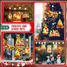 Carica l'immagine nel visualizzatore di Gallery, YeahBoom 4 Pezzi Lampada a Ventosa Per Natale,LED Luci Finestra Ventosa Natale,Motivo Dipinto Su Entrambi i Lati,Bordi S