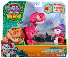 Carica l'immagine nel visualizzatore di Gallery, Paw Patrol: The Dino Movie, Roaring Pup Pals Marshall, include un giocattolo dinosauro Rhubarb da 10,1 cm con suoni atti