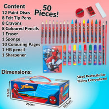 Carica l'immagine nel visualizzatore di Gallery, Marvel Valigetta Colori per Bambini Spiderman con Pennarelli e Matite Colorate (Multicolore Spiderman)