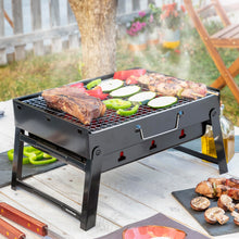 Carica l'immagine nel visualizzatore di Gallery, InnovaGoods® Barbecue Portatile a Carbonella, Tavolo Pieghevole e Facile da Trasportare, Design Moderno, Griglia di Prot