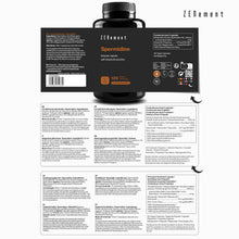 Carica l'immagine nel visualizzatore di Gallery, Spermidina 6 mg - con Vitamina B1 &amp; Zinco - 120 Capsule Vegane - Zenement