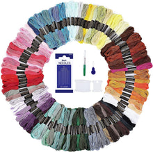 Carica l'immagine nel visualizzatore di Gallery, Romon 100 Colori Fili da Ricamo, Fili da Ricamo con Accessori per Amicizia Braccialetti Mestieri, Fili Punto Croce per Maglieria Punto Croce, 8m (100 Colori)
