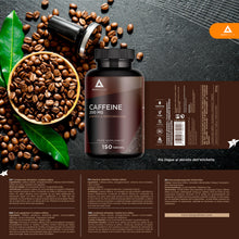Carica l'immagine nel visualizzatore di Gallery, Caffeina Anidra 200mg| 150 Pastiglie caffeina integratore| Energia e Concentrazione| Integratore energia, sport e intell