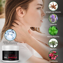 Carica l'immagine nel visualizzatore di Gallery, Artiglio del diavolo forte pomata Maxi 550ML 100% Italiana super concentrata, con acido Ialuronico, glucosamina, Menta, 