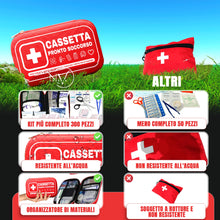 Carica l'immagine nel visualizzatore di Gallery, | NUVEXIA® |Kit Pronto Soccorso 300 Accessori | Cassetta Pronto Soccorso Impermeabile | First Aid Kit Rigido e Portatile