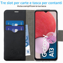Carica l'immagine nel visualizzatore di Gallery, N NEWTOP Cover Compatibile con Samsung Galaxy A13 4G, HQ Lateral Custodia Libro Flip Chiusura Magnetica Portafoglio Simi