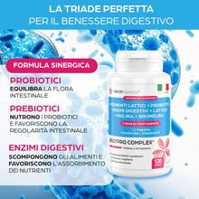 Carica l'immagine nel visualizzatore di Gallery, Vibor 120 Cps Enzypro Complex 3 in 1, Fermenti Lattici Probiotici E Prebiotici Per Intestino + Enzimi Digestivi Bromelin