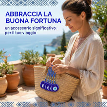 Carica l'immagine nel visualizzatore di Gallery, 6 Pezzi Ciondolo per Auto Malocchio, Accessorio per la Decorazione dell'auto, Perline blu Malocchio per Protezione e Fel