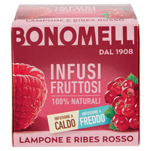 Carica l'immagine nel visualizzatore di Gallery, Bonomelli - Infusi Fruttosi, Lampone e Ribes Rosso, Confezione da 12 filtri, Gusto Rinfrescante e Lievemente Acidulo, In