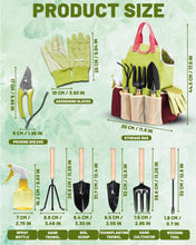 Carica l'immagine nel visualizzatore di Gallery, Set di attrezzi da giardinaggio 9 Pezzi kit giardinaggio, Set Giardinaggio Regali da Giardino per donne e uomini, Includ