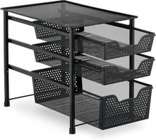 Carica l'immagine nel visualizzatore di Gallery, Relaxdays Scaffale Portaspezie con Cassetto, Organizer da Tavolo da Cucina o Scrivania Ufficio, HLP 35x28x42,5 cm, Nero