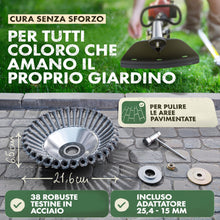 Carica l'immagine nel visualizzatore di Gallery, Spazzola Erbacce per Decespugliatore, Acciaio, Adattatore Universale